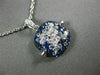 LARGE 1.68CT DIAMOND & AAA SAPPHIRE 18KT WHITE & BLACK GOLD SQUARE PAVE PENDANT