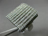 ESTATE EXTRA LARGE 1.52CT DIAMOND 14KT WHITE GOLD 3D SQUARE MULTI ROW FUN RING