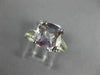 ESTATE 3.22CT DIAMOND & AAA AMETHYST 14KT WHITE GOLD CUSHION CUT SOLITAIRE RING