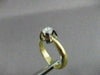 ESTATE .52CT DIAMOND 14KT W&Y GOLD SOLITAIRE FLORAL ENGAGEMENT RING #11348