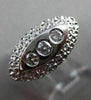 ESTATE .14CT DIAMOND 14KT WHITE & YELLOW GOLD MARQUISE SHAPE 3 STONE RING #21029