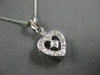 .70CT DIAMOND 14KT WHITE GOLD 3D FILIGREE MILGRAIN HEART FLOATING PENDANT #27668