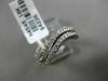 ESTATE .39CT ROUND DIAMOND 18K WHITE GOLD 3D DOUBLE WAVE COMPANION LOVE RING SET
