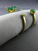 ESTATE LARGE 1.40CT DIAMOND & AAA EMERALD 14KT YELLOW GOLD DOUBLE PEAR FUN RING