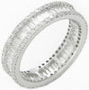 2.35CT DIAMOND 18K WHITE GOLD ROUND & BAGUETTE ETERNITY WEDDING ANNIVERSARY RING