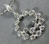 ESTATE .47CT DIAMOND 14KT WHITE GOLD 3D CIRCLE OF LIFE BEZEL HAPPY PENDANT