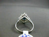ESTATE LARGE 3.20CT DIAMOND & AAA SAPPHIRE PLATINUM OVAL FILIGREE BALLERINA RING