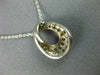 ESTATE .27CT ROUND CUT DIAMOND 14KT WHITE GOLD 3D TEAR DROP FUN FLOATING PENDANT