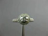 ESTATE 1.0CT DIAMOND 14KT WHITE GOLD ROUND HALO SEMI ETERNITY ENGAGEMENT RING