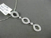 ESTATE WIDE .55CT DIAMOND 18KT WHITE GOLD BY THE YARD FILIGREE FLOATING PENDANT