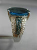 ESTATE 10.16CT DIAMOND & LONDON BLUE TOPAZ 14KT WHITE GOLD OVAL ENGAGEMENT RING