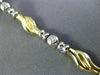 ESTATE .55CT DIAMOND 14KT WHITE YELLOW GOLD 3D CLASSIC BEZEL BRACELET #21829