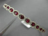 ESTATE 1.96CT DIAMOND & AAA RUBY 18K WHITE GOLD 3D SEMI ETERNITY BANGLE BRACELET