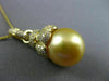 LARGE .60CT DIAMOND & AAA GOLDEN SOUTH SEA PEARL 18KT YELLOW GOLD FLOWER PENDANT