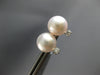 .09CT DIAMOND & AAA LIGHT PINK SOUTH SEA PEARL 14KT WHITE GOLD 3D STUD EARRINGS