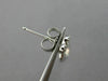 ESTATE .06CT DIAMOND 14KT WHITE GOLD 3D OPEN DOUBLE HEART LOVE HANGING EARRINGS