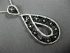 ESTATE 1.92CTW AAA BLACK & WHITE DIAMOND 14KT WHITE GOLD FLORAL DROP PENDANT