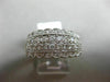 ESTATE LARGE 1.0CT DIAMOND 14KT YELLOW GOLD MULTI ROW FILIGREE ANNIVERSARY RING