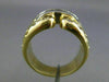 ESTATE LARGE .90CT DIAMOND 14KT 2 TONE GOLD ETOILE CHANNEL COCKTAIL RING #7287