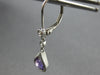 1.06CT DIAMOND & AAA AMETHYST 14KT WHITE GOLD 3D OVAL & ROUND LEVERBACK EARRINGS