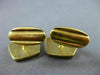 ESTATE AAA BLUE CHALCEDONY 18KT YELLOW GOLD 3D CLASSIC SQUARE MEN'S CUFFLINKS