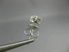 ESTATE .63CT DIAMOND & AAA RUBY 18KT WHITE GOLD 3D FLOWER CLUSTER STUD EARRINGS