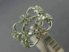 ESTATE WIDE .46CT DIAMOND 14K WHITE GOLD MULTI FLOWER BUTTERFLY ANNIVERSARY RING