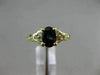 ESTATE 1.33CT DIAMOND & AAA OVAL SAPPHIRE 14K YELLOW GOLD FLOWER ENGAGEMENT RING