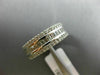 WIDE 1.36CT ROUND & BAGUETTE DIAMOND 18KT WHITE GOLD SEMI ETERNITY WEDDING RING