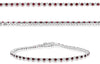 2.25CT DIAMOND & AAA RUBY 14KT WHITE GOLD ROUND CLASSIC ETERNITY TENNIS BRACELET
