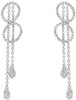 ESTATE .76CT DIAMOND 14KT WHITE GOLD 3D INFINITY TEAR DROP LOVE HANGING EARRINGS