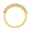 .90CT DIAMOND 14KT YELLOW GOLD MARQUISE SEMI ETERNITY WEDDING ANNIVERSARY RING