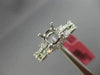 ESTATE .44CT DIAMOND 18K WHITE GOLD SEMI ETERNITY SEMI MOUNT ENGAGEMENT RING SET