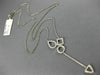 ESTATE .37CT DIAMOND 18KT WHITE GOLD 3D MULTI SHAPE LARIAT FUN NECKLACE