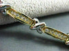 ESTATE 1.10CT DIAMOND 14KT WHITE & YELLOW GOLD "X" DESIGN LOVE BRACELET #15597