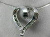 ESTATE LARGE .80CT DIAMOND 14KT WHITE GOLD CLASSIC 3D OPEN HEART PENDANT #10392