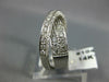 ESTATE WIDE 1.50CT DIAMOND 14KT WHITE GOLD 3D CRISS CROSS ANNIVERSARY RING #1040