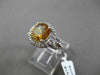 ESTATE 1.82CT DIAMOND & EXTRA FACET CITRINE 14KT WHITE GOLD HALO ENGAGEMENT RING