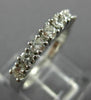 ESTATE .50CT ROUND DIAMOND 14KT WHITE GOLD 3D 7 STONE ANNIVERSARY RING #11456