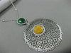 ESTATE EXTRA LARGE 1.02CT DIAMOND & AVENTURINE 14KT WHITE GOLD FILIGREE NECKLACE