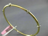 ESTATE .30CT DIAMOND 14K WHITE & YELLOW GOLD PAST PRESENT FUTURE BANGLE BRACELET