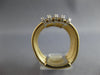 EXTRA LARGE 1.05CT DIAMOND 14KT 2 TONE GOLD MULTI ROW MULTI BAR CRISS CROSS RING