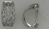WIDE .57CT DIAMOND 14KT WHITE GOLD 3D SEMI CIRCULAR FILIGREE CLIP ON EARRINGS