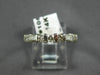 ESTATE .42CT ROUND & BAGUETTE DIAMOND 14KT WHITE GOLD 3D ANNIVERSARY RING #1050