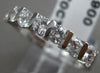 ESTATE .70CT DIAMOND 14KT WHITE GOLD 3D 7 STONE CHANNEL ANNIVERSARY RING #12459
