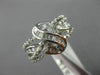 ESTATE 1.26CT DIAMOND 18K WHITE GOLD 3D MULTI ROW CRISS CROSS LOVE INFINITY RING