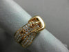 ESTATE WIDE 1.34CT ROUND DIAMOND 18KT ROSE GOLD 3D MULTI ROW BELT FUN RING VVS