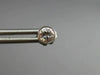 ESTATE .50CT DIAMOND 14K WHITE GOLD CLASSIC SOLITAIRE BEZEL STUD EARRINGS #19008