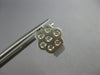 ESTATE .52CT DIAMOND 14KT WHITE GOLD FLOWER ETOILE HUGGIE FUN HANGING EARRINGS