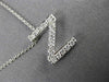 .32CT ROUND DIAMOND 14KT WHITE GOLD CLASSIC INITIAL FLOATING PENDANT #18296